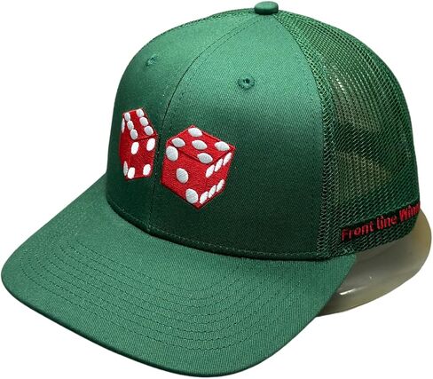 Front Line Winner Craps Hat for Men & Women Breathable Mesh, Trucker Hat, Gambler Hat, Gambling Gifts, Lucky Hat, Dice Cap in Saudi Arabia