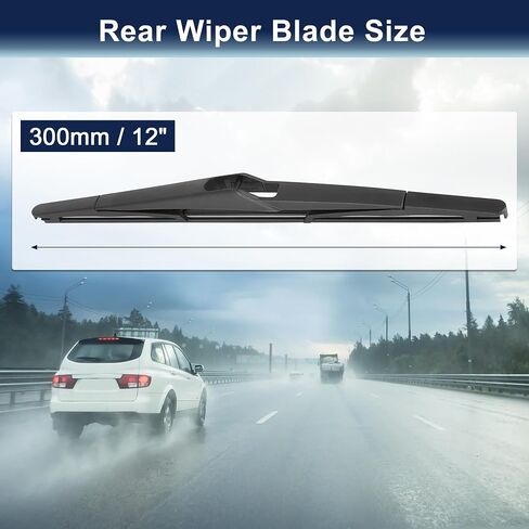 X AUTOHAUX Rear Windshield Wiper Blade for Ford Fiesta MK6 2008-2016 - 300mm 12 Inch in Saudi Arabia