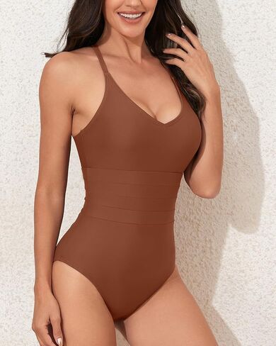 Cromi One Piece Swimsuit Women Low Back Bathing Suit Adjustable Spaghetti Straps Swimwear in Saudi Arabia