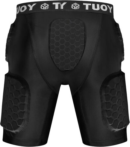 Men's Padded Football Girdle Compression 5-Pads Integrated Football Pads with Hip Tail Thigh Protector for Football Baseball in Saudi Arabia
