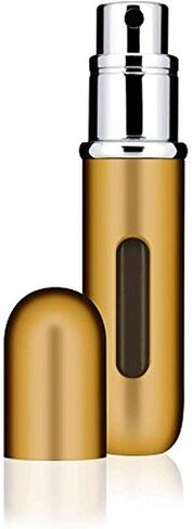 رذاذ عطر ترافالو كلاسيك اتش دي | زجاجة عطر للسفر معتمدة من إدارة أمن المواصلات الأمريكية قابلة لإعادة التعبئة من Genie-S | بخاخ مضخة صغير محكم الغلق وسهل التعبئة وقابل لإعادة الاستخدام | تصميم أنيق خفيف الوزن مع نافذة حجم | أسود 0.17 أونصة in Kuwait