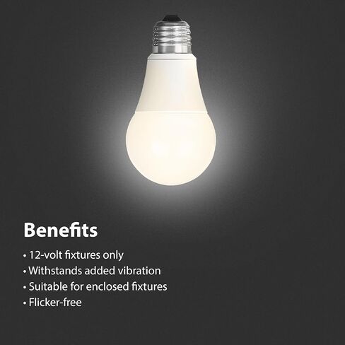 لمبة إضاءة LED A19 كهربائية من Feit، ما يعادل 75 وات، قابلة للتعتيم، 1100 لومن، قاعدة قياسية E26، ضوء نهاري 5000 كلفن، 90 CRI، لمبة إضاءة قياسية، تقييم رطب، عمر 22 عامًا، OM75DM/950CA/2/6، 12 حزمة in Saudi Arabia