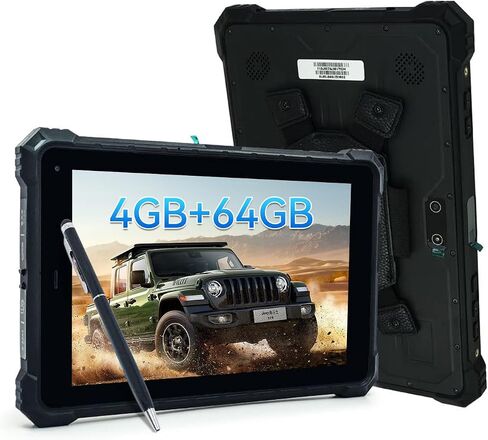 Rugged Tablet A10ST-S, 10.1 Inch Android 10 Industrial Three-proof Tablet, 4G LTE Tablet for Work, 5MP 13MP, 4GB+64GB,10000mAh Battery,WiFi,GPS,NFC,700nit,1280x800IPS, IP68 Waterproof Tablet in Saudi Arabia