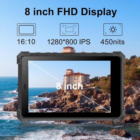 Rugged Tablet A10ST-S, 10.1 Inch Android 10 Industrial Three-proof Tablet, 4G LTE Tablet for Work, 5MP 13MP, 4GB+64GB,10000mAh Battery,WiFi,GPS,NFC,700nit,1280x800IPS, IP68 Waterproof Tablet in Saudi Arabia
