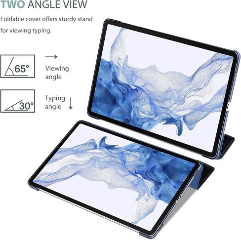 غطاء ProCase لجهاز Galaxy Tab S8 Plus 2022/ Tab S7 FE 2021/ Tab S7 Plus 2020 مقاس 12.4 بوصة، جراب واقٍ نحيف قابل للطي وغطاء خلفي ذكي لجهاز Galaxy Tab S8+ / S7 FE / S7+ مقاس 12.4 بوصة - أسود in Saudi Arabia