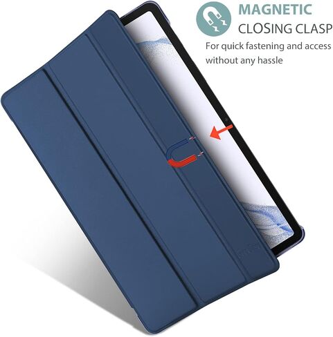 غطاء ProCase لجهاز Galaxy Tab S8 Plus 2022/ Tab S7 FE 2021/ Tab S7 Plus 2020 مقاس 12.4 بوصة، جراب واقٍ نحيف قابل للطي وغطاء خلفي ذكي لجهاز Galaxy Tab S8+ / S7 FE / S7+ مقاس 12.4 بوصة - أسود in Saudi Arabia