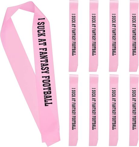 8 Pcs Pink Fantasy Football Loser Sash I Suck at Fantasy Football Award Sashes Football Sash for Last Place Trophy in Saudi Arabia