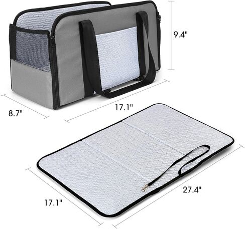 مقعد سيارة بوحدة تحكم مركزية للحيوانات الأليفة الصغيرة بوزن 12 رطلاً، مقعد 3 في 1 للحيوانات الأليفة للقطط والكلاب الصغيرة، مقعد سفر للكلاب بسحاب من الجلد مع وسادة قابلة للإزالة. in Kuwait