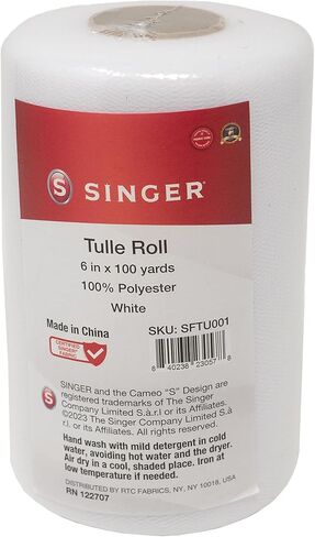 Singer Baby Blue Tulle Fabric Rolls 6 Inch by 100 Yards (300 ft) in Saudi Arabia