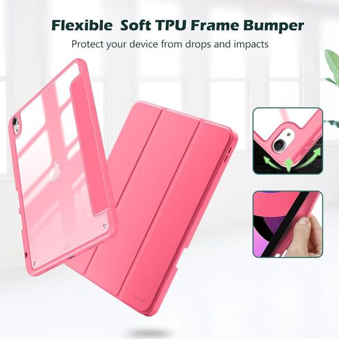 ProCase for iPad Air 11" 6th Generation 2024 M2 / Air 5th / 4th Generation Case with Pencil Holder, Smart Protective Cover for iPad Air 5 4 10.9 Inch -Pink in Saudi Arabia