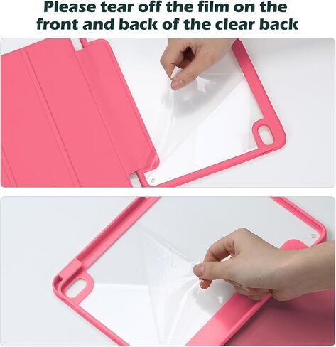ProCase for iPad Air 11" 6th Generation 2024 M2 / Air 5th / 4th Generation Case with Pencil Holder, Smart Protective Cover for iPad Air 5 4 10.9 Inch -Pink in Saudi Arabia