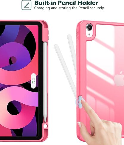 ProCase for iPad Air 11" 6th Generation 2024 M2 / Air 5th / 4th Generation Case with Pencil Holder, Smart Protective Cover for iPad Air 5 4 10.9 Inch -Pink in Saudi Arabia