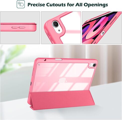 ProCase for iPad Air 11" 6th Generation 2024 M2 / Air 5th / 4th Generation Case with Pencil Holder, Smart Protective Cover for iPad Air 5 4 10.9 Inch -Pink in Saudi Arabia