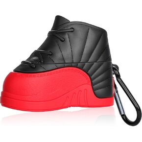 حافظة Lupct Fashion لـ AirPod Pro 2019/Pro 2 Gen 2022، حافظات تغطية لطيفة ومضحكة ورائعة للرجال والأولاد والبنات المراهقات والنساء، شخصية ممتعة ثلاثية الأبعاد عصرية وأنيقة جدًا لـ AirPods Pro Air Pods Pro (حذاء أسود أحمر) in Kuwait