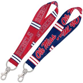 WinCraft NCAA University of Mississippi Ole Miss Rebels Key Strap with 6 Inch Loop and Swivel Lobster Clasp Multicolor