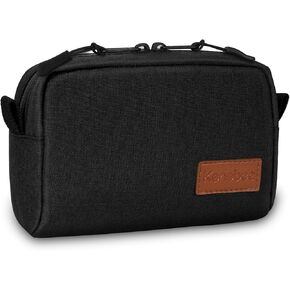 KENOBEE EDC Belt Pouch for Men Women, Water Resistant Heavy Duty Waxed Canvas Waist Pack Bag with YKK Zippers for Traveling, Hiking, Outdoors