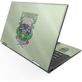 MightySkins Glossy Glitter Skin Compatible with HP Envy x360 15" (2022) - Skull and Joints | Protective, Durable High-Gloss Glitter Finish | Easy to Apply and Change Styles | Made in The USA