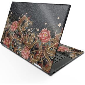 MightySkins Glossy Glitter Skin Compatible with HP Envy x360 15" (2022) - Stitch Dragons | Protective, Durable High-Gloss Glitter Finish | Easy to Apply, Remove, and Change Styles | Made in The USA