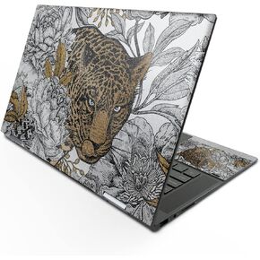 MightySkins Glossy Glitter Skin Compatible with HP Envy x360 15" (2022) - Bronzed Leopard | Protective Durable High-Gloss Glitter Finish | Easy to Apply Remove and Change Styles | Made in The USA