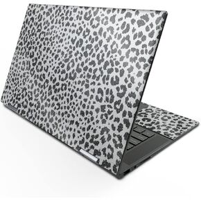 MightySkins Glossy Glitter Skin Compatible with HP Envy x360 15" (2022) - Snow Leopard Print | Protective, Durable High-Gloss Glitter Finish | Easy to Apply and Change Styles | Made in The USA