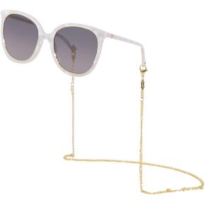 Gucci GG1076S Grey Marble/Grey Shaded Gold Chain 56/21/145 women Sunglasses