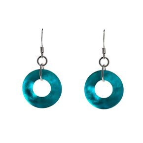 Recycled Vintage Mason Jar Glass Hoop Earrings