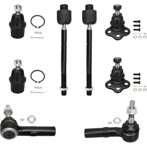 DRIVESTAR K7395 K7392 ES3572 ES3573 EV432 8PCS 4WD Front Ball Joints Tie Rods Kit, fit 2000-2003 for Dodge Dakota/Durango