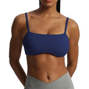 Aoxjox Women's Define Sculpt Bandeau Sports Bras Workout Curved Training Fitness Running Yoga Crop Tank Top