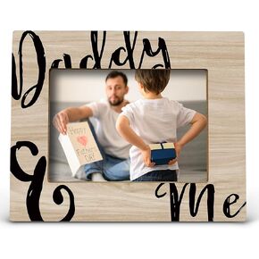 Daddy and Me Picture Photo Frame,Dad Gifts from Kids,Birthday Gifts for Dad,Dad Father's Day Picture Frames(5x7 Inch Photo)