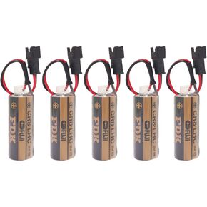 (5-Pack 3V 3000mAh Lithium Battery Replaces Fuji FDK CR8.LHC 17430, Toto CR8-LHC TH559EDV410R, TOTO THP3053 Back Up Batteries for Eco EFVS, Toto Flush Valves and Faucets