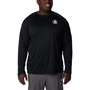 Columbia Men's Collegiate Terminal Tackle Long Sleeve Shirt, FSU - Black, XX-Large