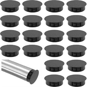 30Pcs 1-1/4 inch (32mm) White Hole Plugs, Plastic Round Flush Type Panel Plugs Fastener Cover for Furniture Protectors