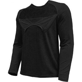 Unisex Chemo Long Sleeve Shirts Men Chemotherapy Chest Port Access Shirt with Dual Zippers Women Full Open Chemo Clothing