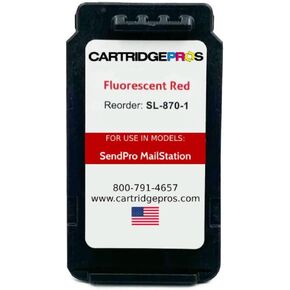 Red Ink Cartridge SL-870-1 Replacement for New SendPro Mailstation (CSD1) Postage Machines.
