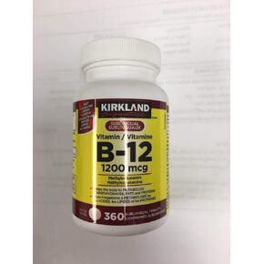 Kirkland Signature Sublingual Vitamin B12, 1200mcg Methlcobalamin, 360 Tablets