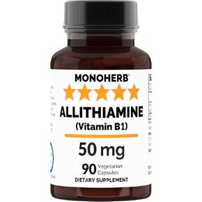Allithiamine Vitamin B1 50 mg per Capsule - 90 Vegetarian Capsules