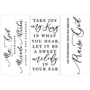 Redesign with Prima - Scripture - Small Transfers 6"x12" 3 Sheets Rub on Transfers for Furniture Vintage Rub on Transfers Stickers for Crafts Classic Spring Summer Autumn Decoration Transfers
