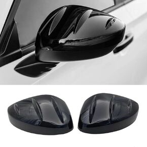 2PCS Rear View Side Mirror Cover Door Side Mirror Cover Cap Compatible with Honda Civic 2022 2023 11th Gen Civic W/O Light (Glossy Black)