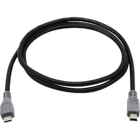 CERRXIAN USB OTG Cable - Black, USB Micro Male to Mini Male OTG Cable (Black) (1m)
