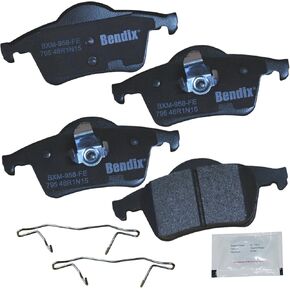 Bendix Priority 1 Semi-Metallic Rear Disc Brake Pad Set for Volvo S60 2009-2001, S70 1999, S80 2006-1999, V70 2007-2000, XC70 2007-2003 - (CFM795)