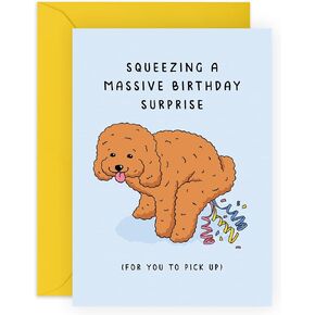 CENTRAL 23 Birthday Card From Dog Pet Puppy - Funny Gifts for Dog Dad or Fur Mom - Dog Birthday Cards for Men or Women - Comes With Stickers