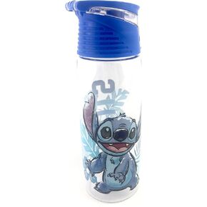 Jerry Leigh Disney - Lilo and Stitch Flip Top Water Bottle - Loop Attachment Handle - 24 Ounce