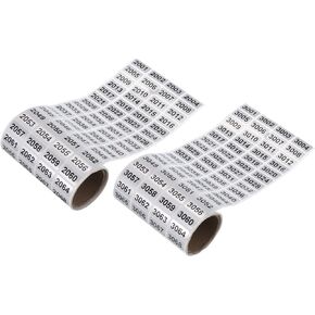MECCANIXITY 2001 to 3000, 3001 to 4000 Consecutive Number Stickers Inventory Label Black Numbers for Office Warehouse Numbering Classification, Total 2000pcs