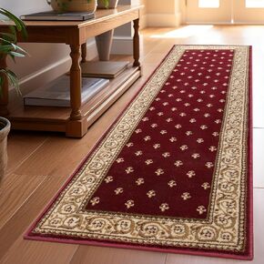 Well Woven Barclay Collection Fleur de Lis Black 5'3" x 7' Area Rug - for Living Room, Bedroom, and Dining Room