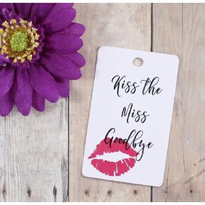 بطاقات هدايا حفل الزفاف - Kiss the Miss Goodbye (مجموعة من 40 قطعة) (الشفاه) in Kuwait
