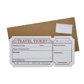 White DIY Travel Ticket Vacation Holiday Surprise Card bundle, Scratch and Reveal your Surprise Destination (Do it yourself). Perfect for valentines, birthdays and anniversary’s!
