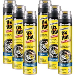 Fix-A-Flat S60369-6PK Aerosol Emergency Flat Tire Repair and Inflator, for X-Large Tires, Eco-Friendly Formula, Universal Fit for all Cars, Trucks and SUVs, 24 oz. (Pack of 6)