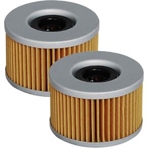 HIFROM 2pcs Oil Filter Compatible with Honda Rancher Foreman Rubicon Pioneer Big Red TRX400FA TRX500FA TRX500FPA TRX650FA TRX650FGA TRX680FA SXS700M2 MUV700 Replace 15412-KEA-003