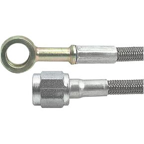 Allstar Performance ALL46440-18 18" Braided Steel Lines with 10mm Banjo Fitting