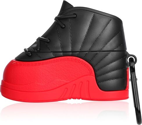 حافظة Lupct Fashion لـ AirPod Pro 2019/Pro 2 Gen 2022، حافظات تغطية لطيفة ومضحكة ورائعة للرجال والأولاد والبنات المراهقات والنساء، شخصية ممتعة ثلاثية الأبعاد عصرية وأنيقة جدًا لـ AirPods Pro Air Pods Pro (حذاء أسود أحمر) in Kuwait